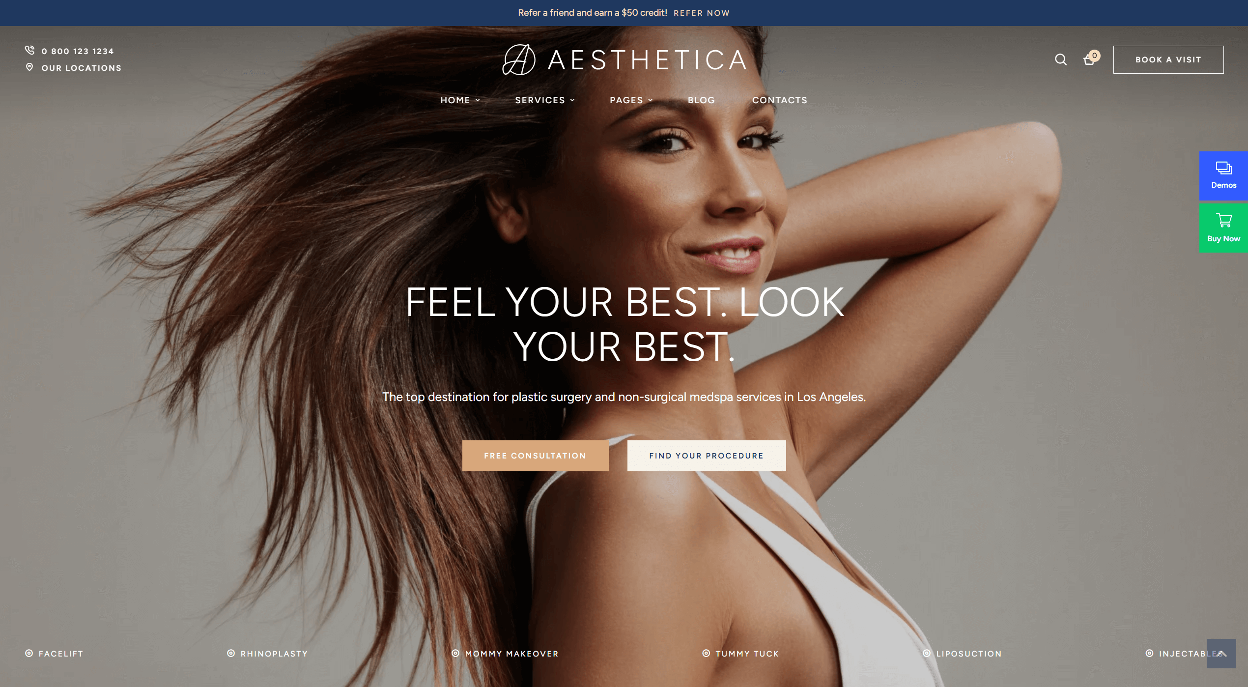 Aesthetica — Премиальный WordPress-сайт для клиник эстетической медицины и салонов красоты