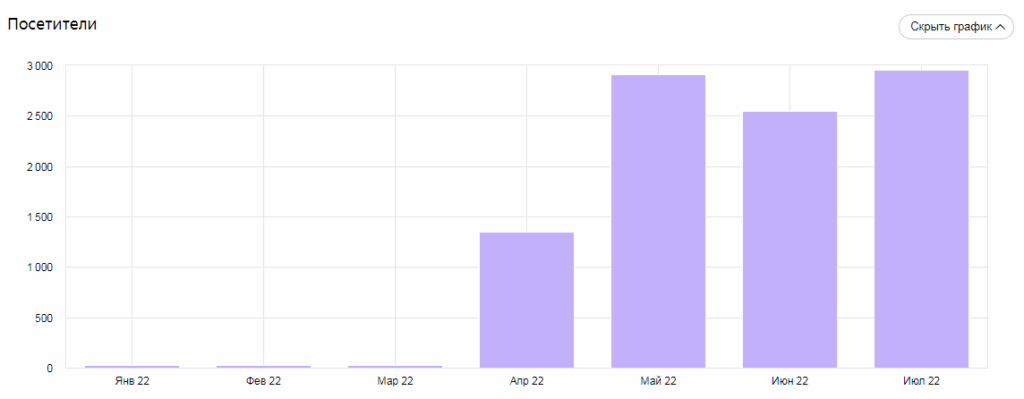 Рост посещаемости сайта медцентра в Лиде