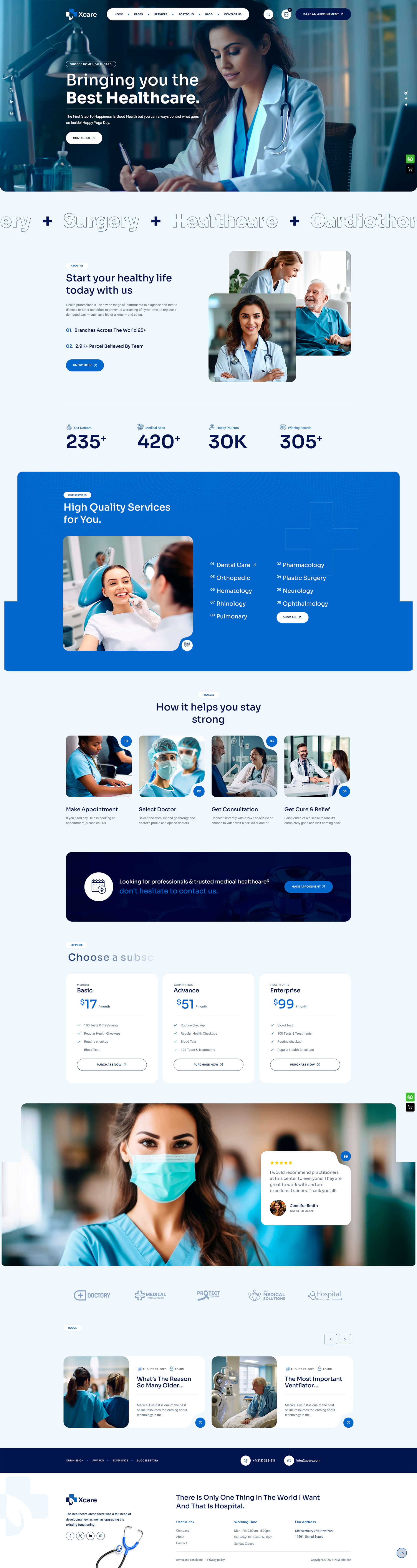 Главная страница сайта Medical One