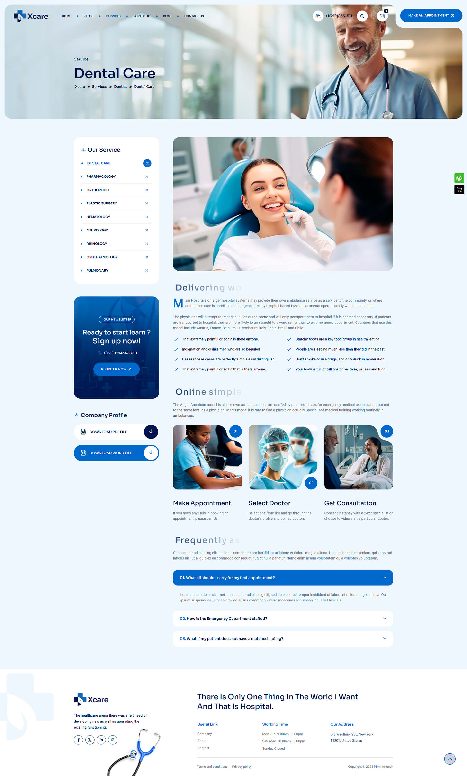 Страница услуги - шаблон Medical One