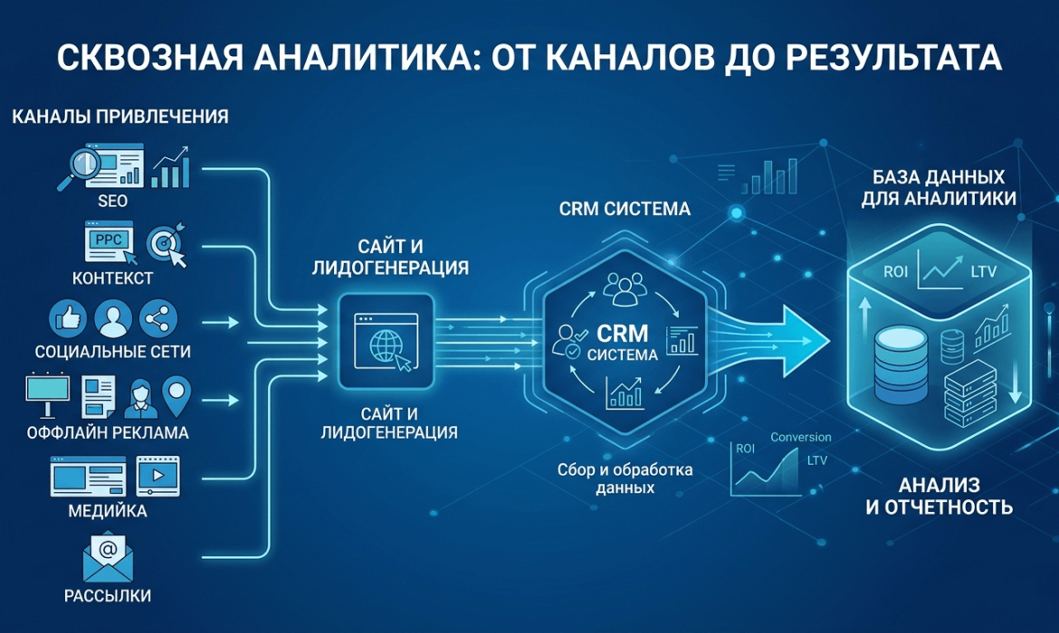 Сквозная аналитика: от каналов до результата